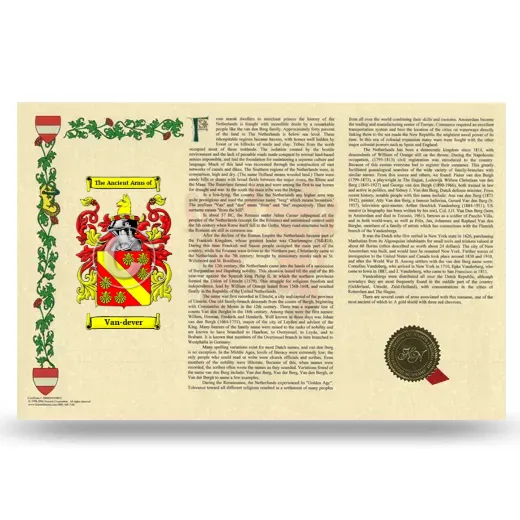 Van-dever Armorial History Landscape Style