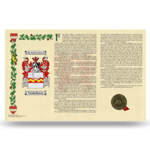 Vanderdussen Armorial History Landscape Style