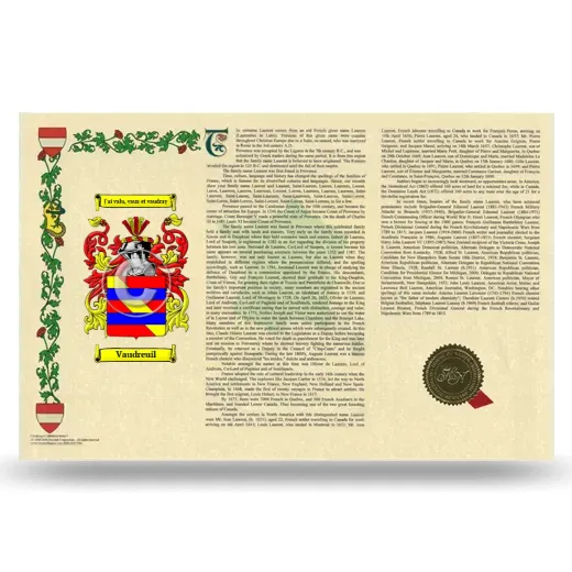 Vaudreuil Armorial History Landscape Style