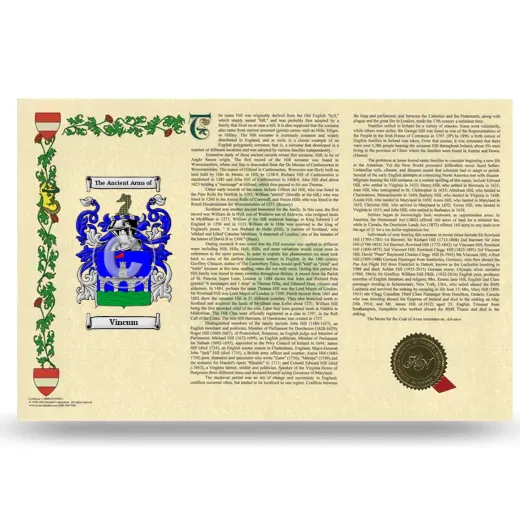 Vincum Armorial History Landscape Style
