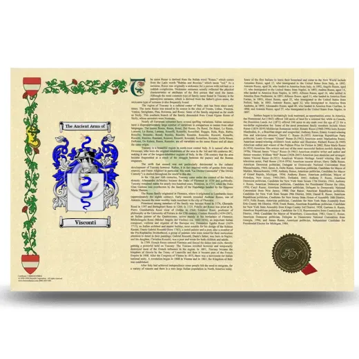 Visconti Armorial History Landscape Style