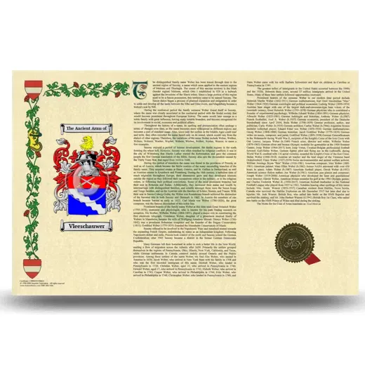 Vleeschauwer Armorial History Landscape Style