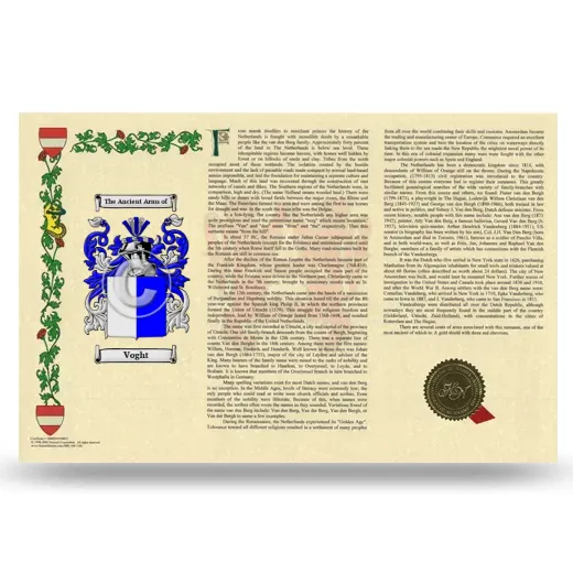 Voght Armorial History Landscape Style