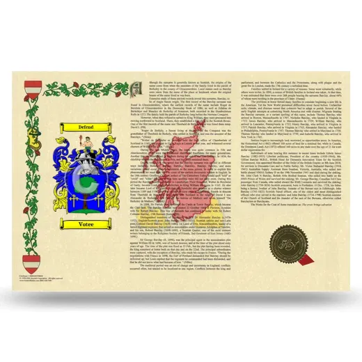 Votee Armorial History Landscape Style