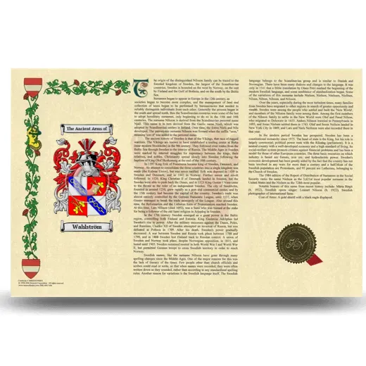 Wahlström Armorial History Landscape Style