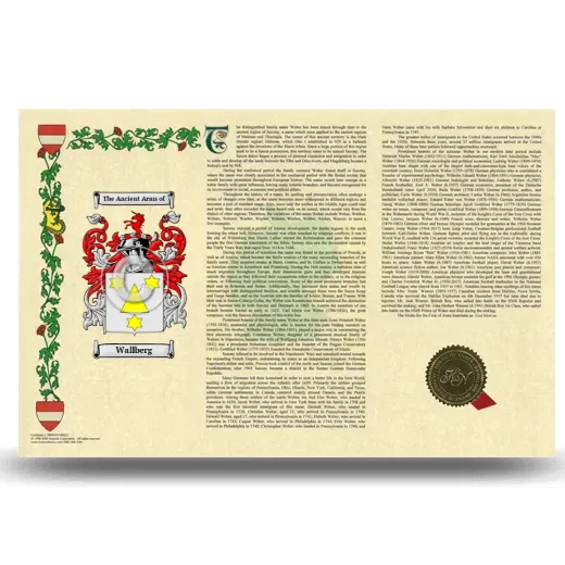 Wallberg Armorial History Landscape Style