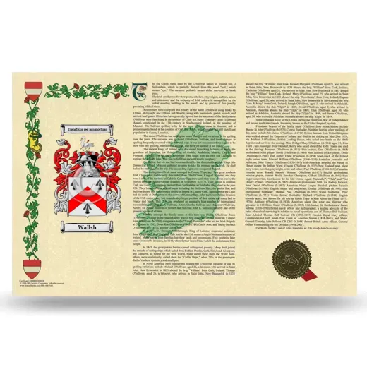 Wallsh Armorial History Landscape Style