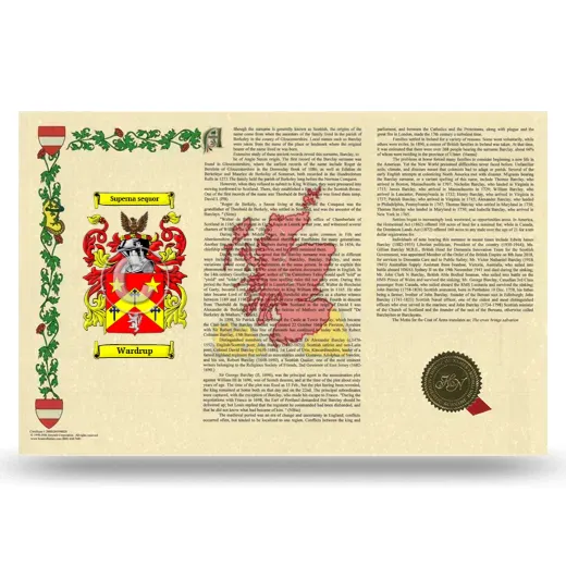 Wardrup Armorial History Landscape Style