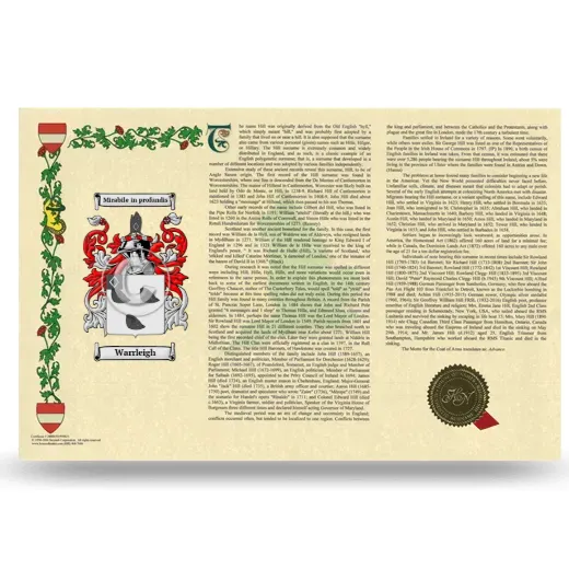 Warrleigh Armorial History Landscape Style