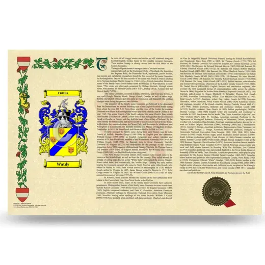 Watdy Armorial History Landscape Style