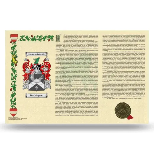 Watkingson Armorial History Landscape Style