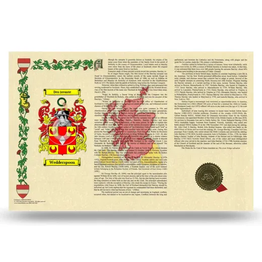 Wedderspoon Armorial History Landscape Style