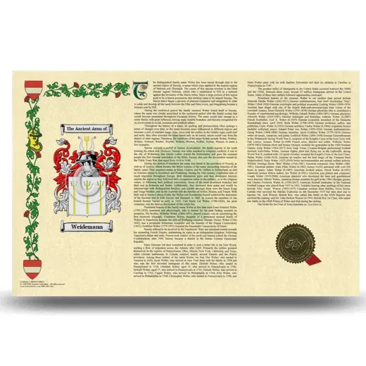 Weidemann Armorial History Landscape Style