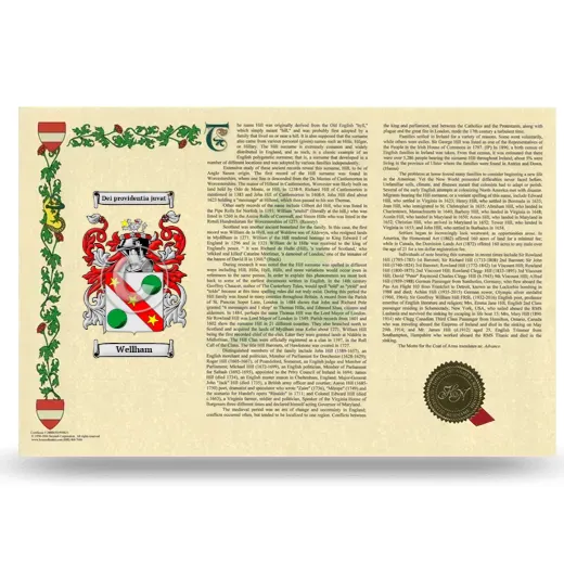 Wellham Armorial History Landscape Style