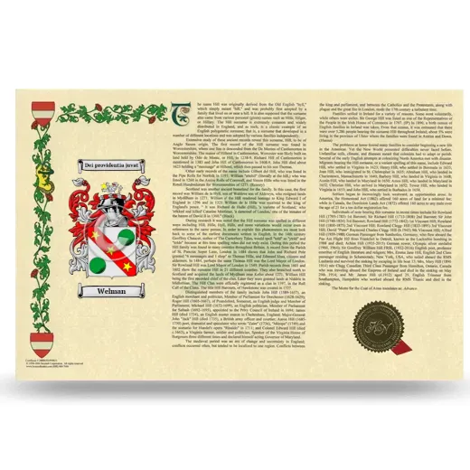 Welman Armorial History Landscape Style