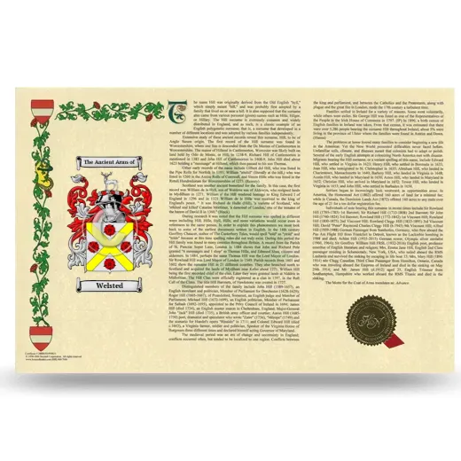 Welsted Armorial History Landscape Style