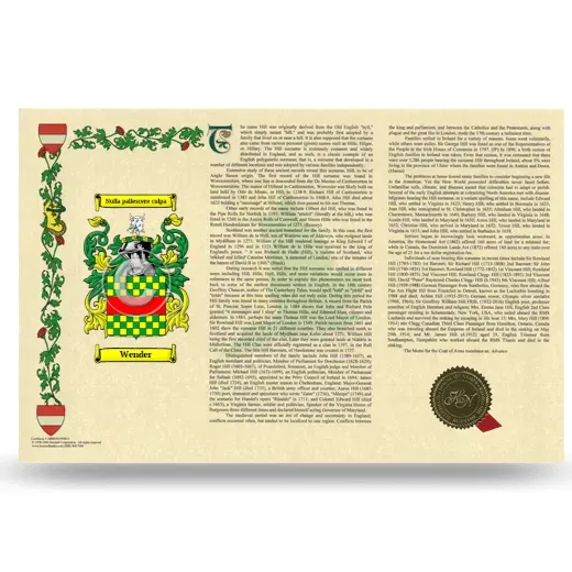 Wender Armorial History Landscape Style