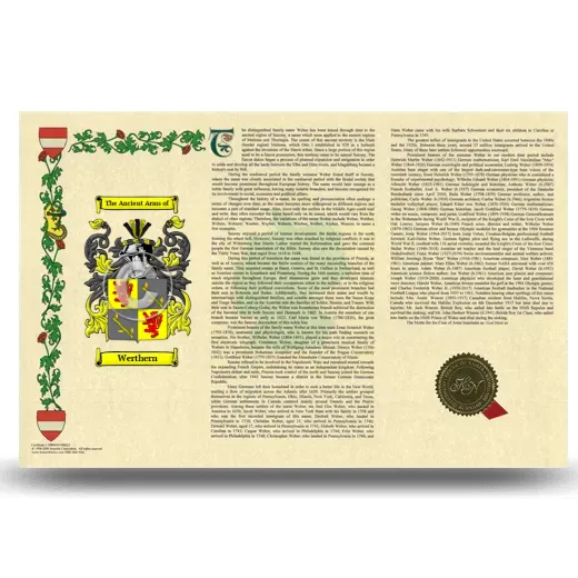 Werthern Armorial History Landscape Style