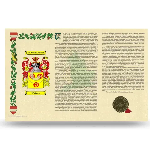 Wetney Armorial History Landscape Style