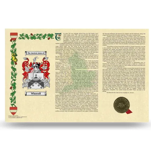 Whorrall Armorial History Landscape Style