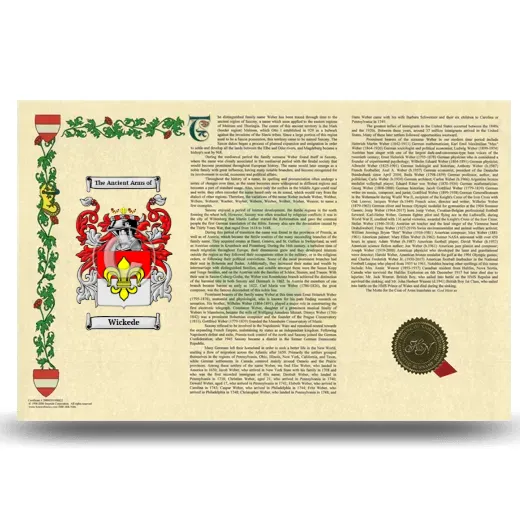Wickede Armorial History Landscape Style