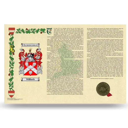 Willforth Armorial History Landscape Style