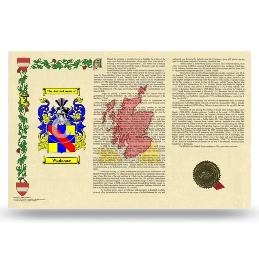 Winhouse Armorial History Landscape Style