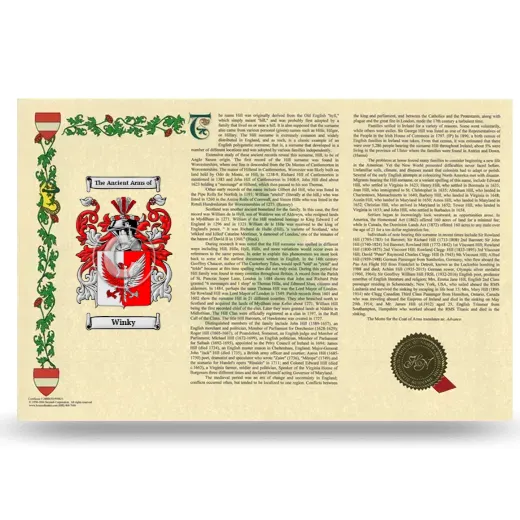 Winky Armorial History Landscape Style