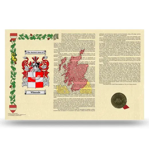 Winscale Armorial History Landscape Style