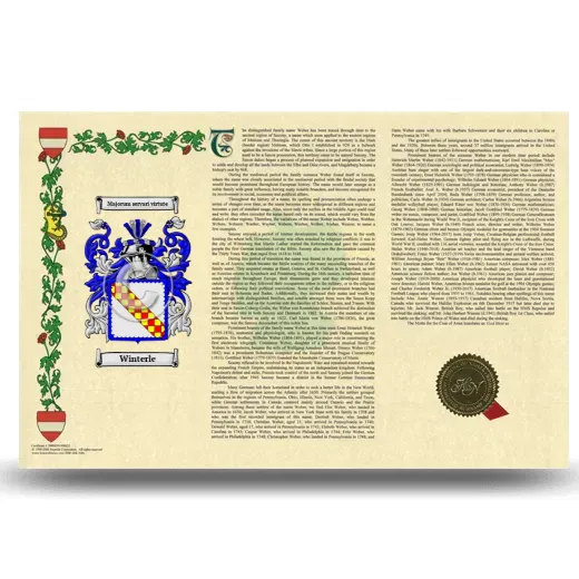 Winterle Armorial History Landscape Style