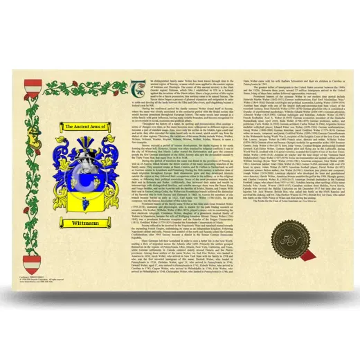 Wittmann Armorial History Landscape Style