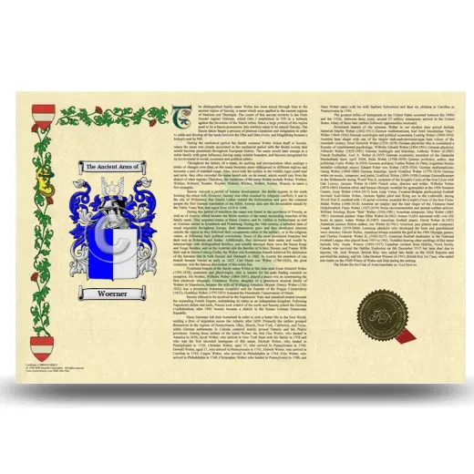 Woerner Armorial History Landscape Style