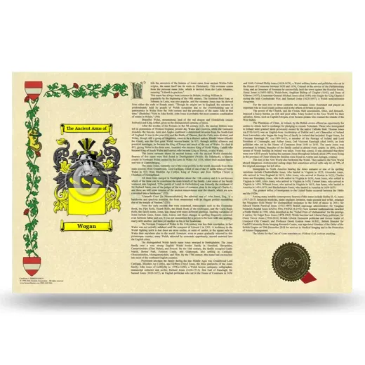 Wogan Armorial History Landscape Style