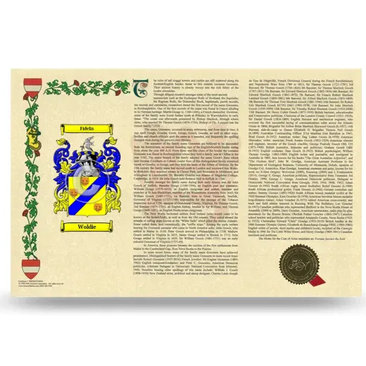 Woldie Armorial History Landscape Style