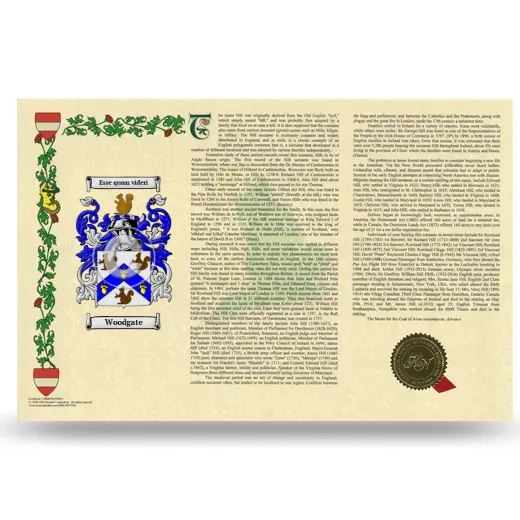 Woodgate Armorial History Landscape Style
