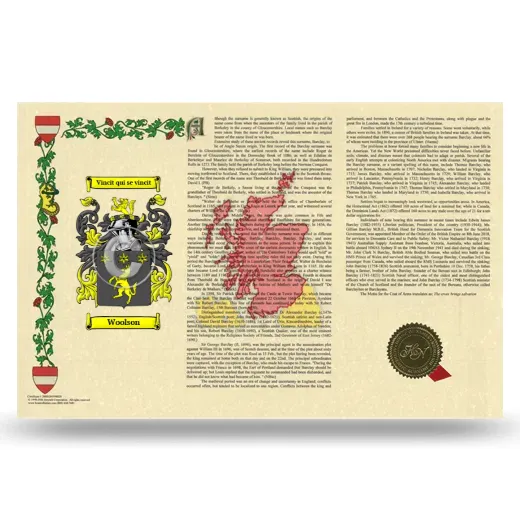 Woolson Armorial History Landscape Style