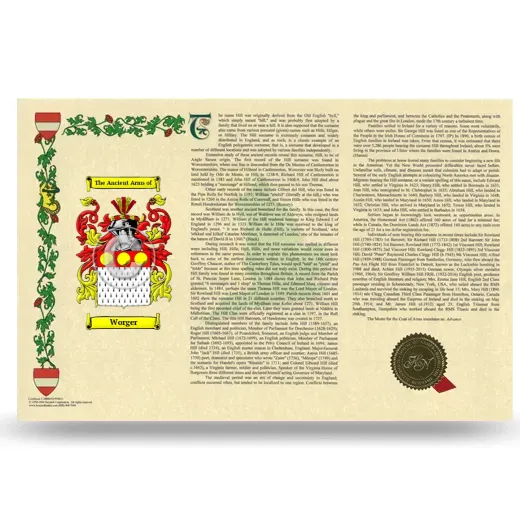 Worger Armorial History Landscape Style