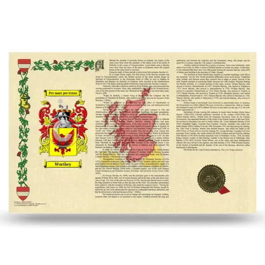 Worthey Armorial History Landscape Style