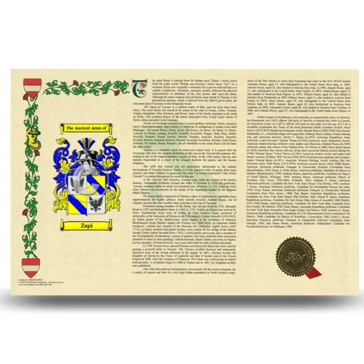 Zapi Armorial History Landscape Style