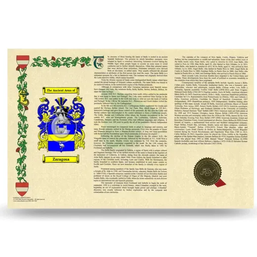 Zaragosa Armorial History Landscape Style