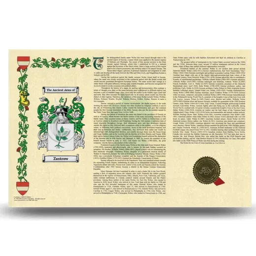 Zastrow Armorial History Landscape Style