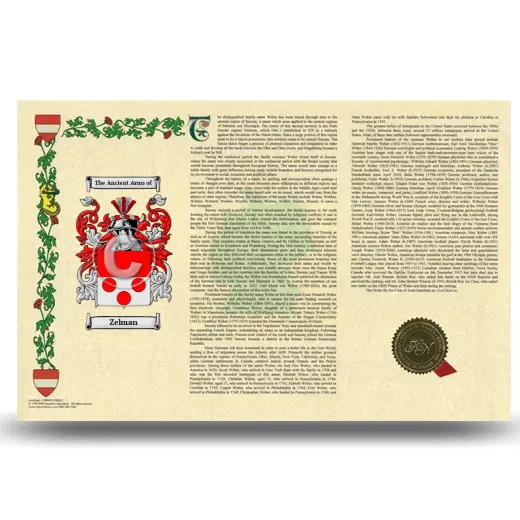 Zelman Armorial History Landscape Style