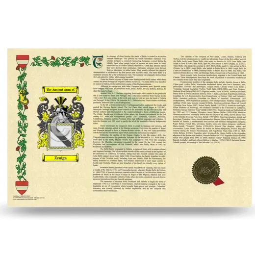 Zeniga Armorial History Landscape Style