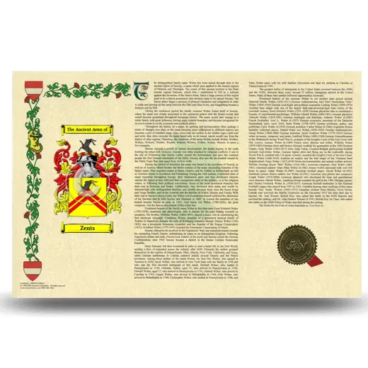 Zents Armorial History Landscape Style