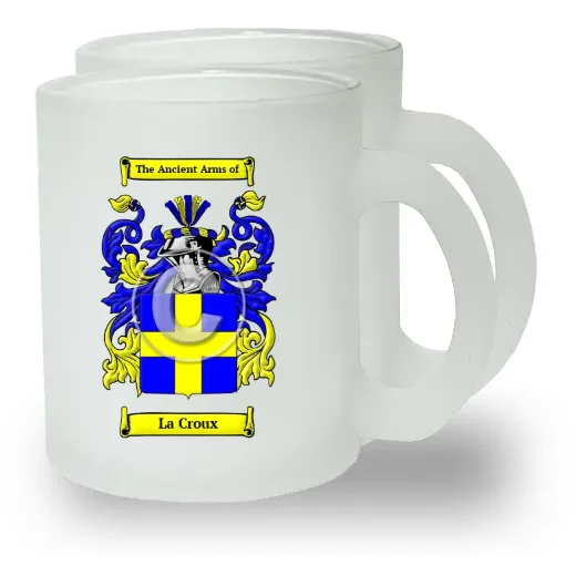 La Croux Pair of Frosted Glass Mugs