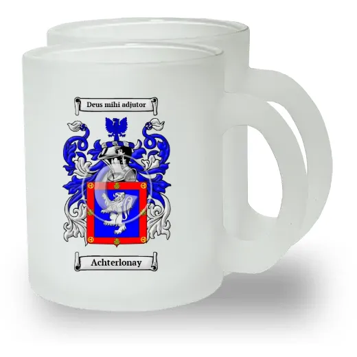 Achterlonay Pair of Frosted Glass Mugs