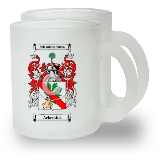 Ackemint Pair of Frosted Glass Mugs