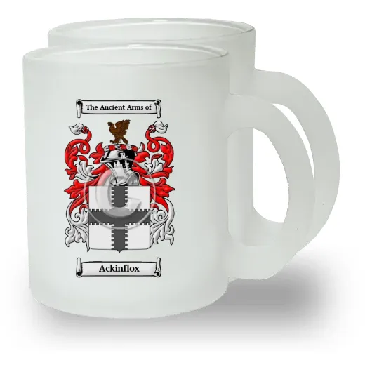 Ackinflox Pair of Frosted Glass Mugs
