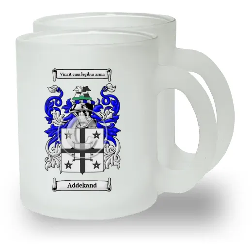 Addekand Pair of Frosted Glass Mugs
