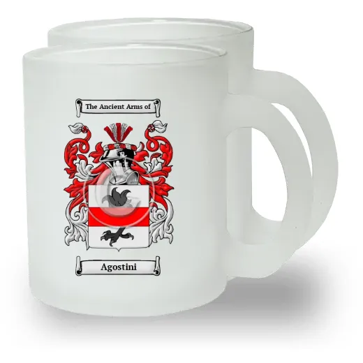 Agostini Pair of Frosted Glass Mugs